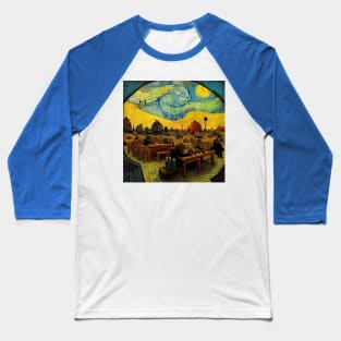 Starry Night in Mos Eisley Tatooine Baseball T-Shirt